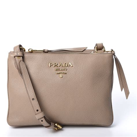 prada vitello daino double zip crossbody|prada vitello daino messenger bag.